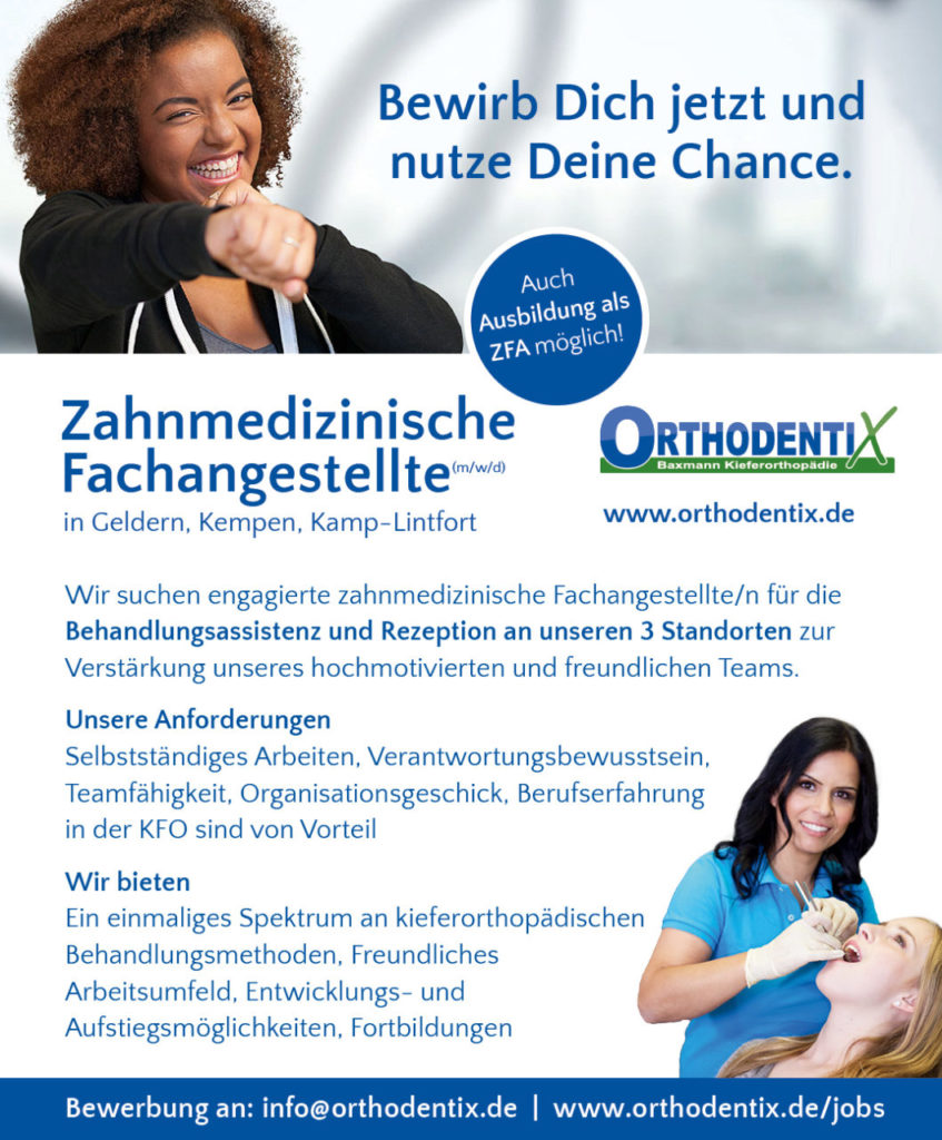 Zahnmedizinische Fachangestellte (m/w/d) Behandlungsassistenz