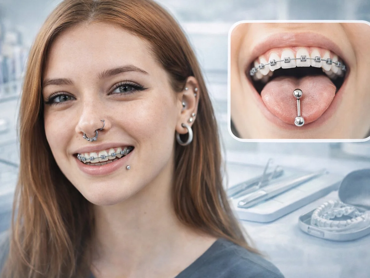 Zahnspange Und Piercings